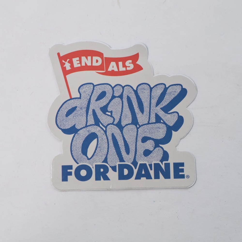 Dutch Bros Coffee Drink One For Dane End ALS Sticker Decal MDA Charity 2023